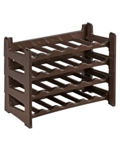 Bottle rack, plastic, brown, 60x30x12 cm