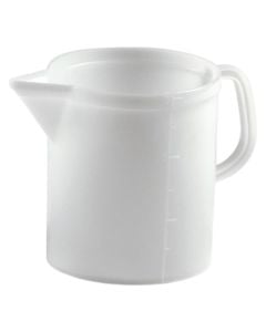 Kanë matëse, plastike, e bardhë, 1 L / Dia. 11 x H 13.5 cm
