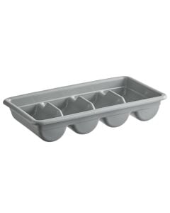 Mbajtëse për lugë/pirunj për vetëshërbim, plastike, gri, 52x28.5x9.5 cm