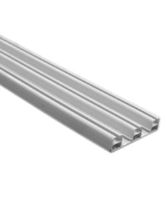Double-track rail, PVC, white, 3 m