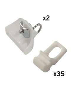 Accessories for Forest single-channel rail, 3.5 m, 2 fixings, 35 beads