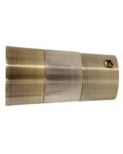 Metal finish for curtain rod, stainless steel, bronze color, Dia. 28 mm