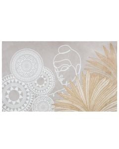 Rrugicë Mekong, 91% gomë/8% poliestër/1% elastan, natyrale, 45x75 cm