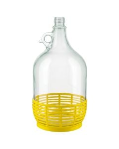 Damixhan me tapë fileto dhe thurje plastike, qelqi/plastike, transparente/e verdhë, 5L / Dia. 18 x H 34 cm