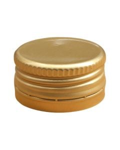 5L demijohn screw cap, aluminium, gold color, Dia. 35 x H 18 mm