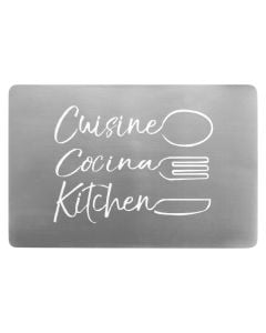 Shtroje tavoline Cuisina, PVC, ngjyrë argjendi, 28.5x43.5 cm