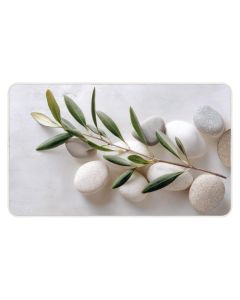 Corfu kitchen rug, polyester, natural, 45x75 cm