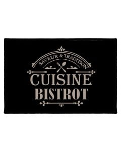 Saveur kitchen rug, polyester, black, 40x60 cm