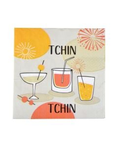 Peceta tavoline Tchin (PK 20), letër, shumëngjyrësh, 33x33 cm