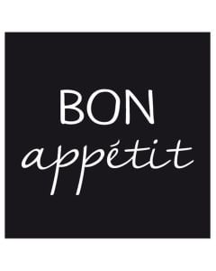 Peceta tavoline Bon Appetit (PK 20), letër, e zezë, 33x33 cm