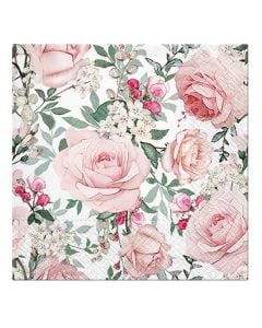 Peceta tavoline Roses (PK 20), letër, shumëngjyrësh, 33x33 cm