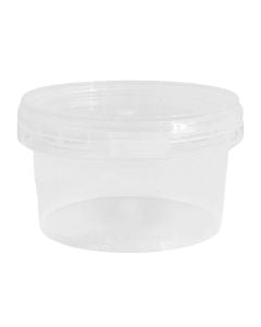 Kovë rrethore me kapak për bulmete, plastike, transparente, 500 ml / Dia. 12.5 x H 8 cm