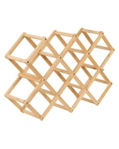 Raft organizues shishe vere (10 vende), bambu, bezhë, 55.5x14.5x37.5 cm
