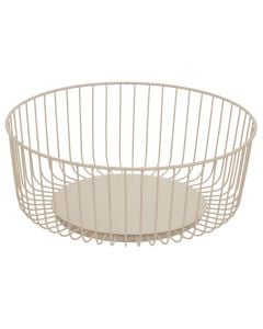 Clay fruit basket, steel, beige, Dia. 28.5 x H 11.3 cm