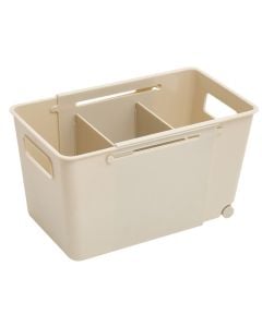 Stora drawer organizer with extension, polypropylene, beige, 38.5x15x15 cm
