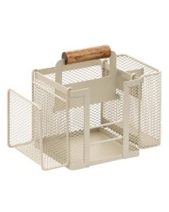 Organizues lugë/pirunj Telma, çelik, bezhë, 23.3x12.3x16.1 cm