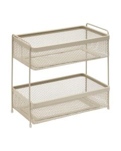 Telma 2-tier spice rack, steel, beige, 28x16x24.2 cm
