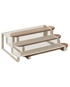 Telma extendable spice rack, steel, beige, 32x24x10.5 cm