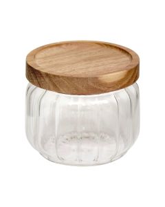 Kavanoz me kapak Harmony, qelq borosilikat, transparente, 300 ml / Dia. 9 x H 8.5 cm