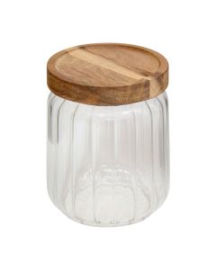 Kavanoz me kapak Harmony, qelq borosilikat, transparente, 500 ml / Dia. 9 x H 12.5 cm