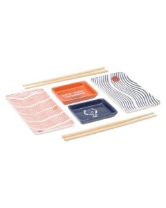 Set Sushi Nippon, qeramikë, shumëngjyrëshe, 10x7.5x1.5 cm