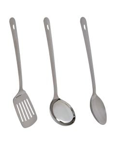 Set lugë/kullesë/spatul gatimi Brillance, inoks, ngjyrë argjendi, 33x7.5x3 cm
