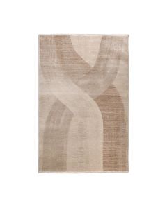 Carpet Flow, 100% polypropylene and polyester, beige/cream, 133x190 cm