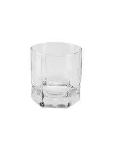 Gotë whiskey, 243 cc, Pk 6, Dia7.5x8 cm, (transparente), qelq
