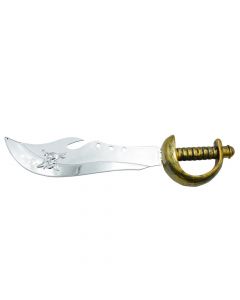 Decorative sword, 40 cm, plastic, dark silver-gold