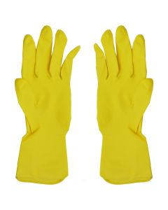 Cleaning Gloves, "Household", assorted size, yellow-orange, latex 1 pair