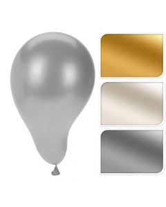 Ballon led, "Party", latex, grey-white, 10x2x21 cm, 3 piece