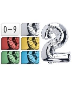 Tollumbaca për festa, "Party", alumin, mikse, 0-9, 35 cm, 1 copë