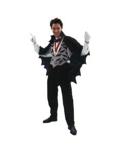 Halloween costume for men, "Vampire",L, black-gray