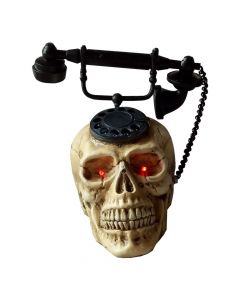 Kafkë telefoni halloweeni, 19x25x22 cm, plastik, bezhë