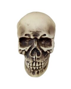 Big plastic skull, mat, 32x27x26 cm, plastic, beiege