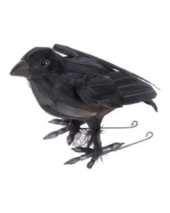 Mini crow, halloweeni, plastic, 16x11x9 cm, grey