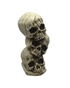 Halloween Skull pile, plastic, 18x13x34 cm, beiege