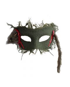 Mask with rat, dark green