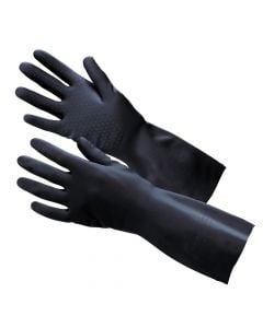 Cleaning gloves, "Perfetto", medium, latex, black, 2 pair