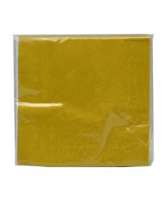 Napkin, for birthday, cellulose, gold, 33x33 cm, 1 pack