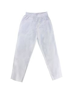 Pantallona me llastik, 100% poliestër, bardhë, M