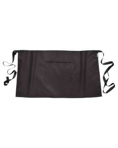 Bar apron, 190 gr, 65% polyester, 35% cotton, 72x38 cm, black