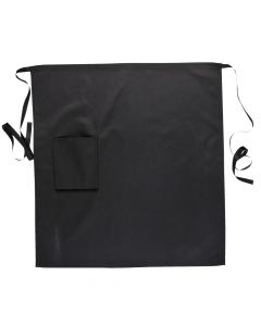 Split apron, 71x76 cm, black