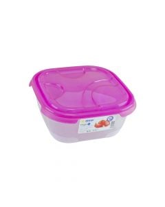 Drina frigo plastic container / lid 1L,16x16xH7cm