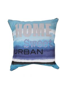 Decorative pillow, 100% polyester, blue, 40x40 cm