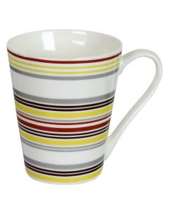 Cup with stripes, Size: D. 7 x6 cm, Color: White, Material: Porcelain