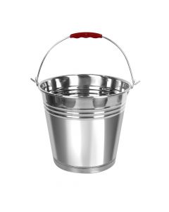 Bucket 8 lt, Size: D.28 x24 cm, Color: Stainless Steel, Material: Metallic