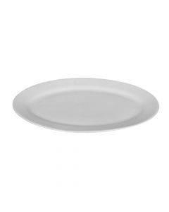 Oval plate, Size: 20x31x2.5 cm, Color: White, Material:Porcelain