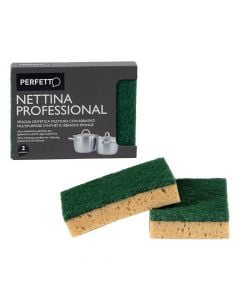 Sponge , "Perfetto", synthetic, green, 2 Pieces