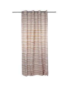 Curtain with rings, polyester, beige, 145x260 cm